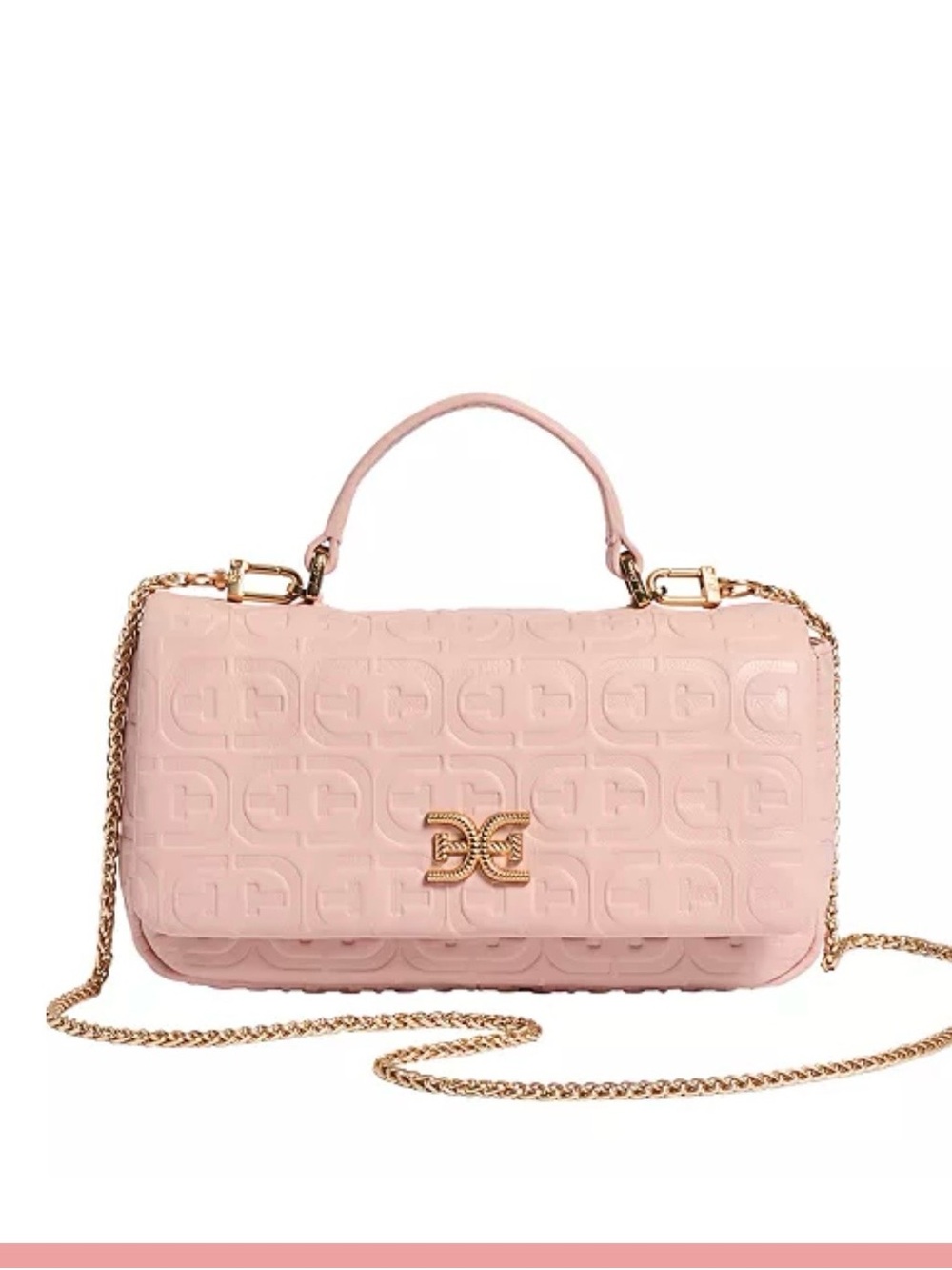 Sam Edelman Kia Small Crossbody Bag in Pink Sand/Blush. NWT